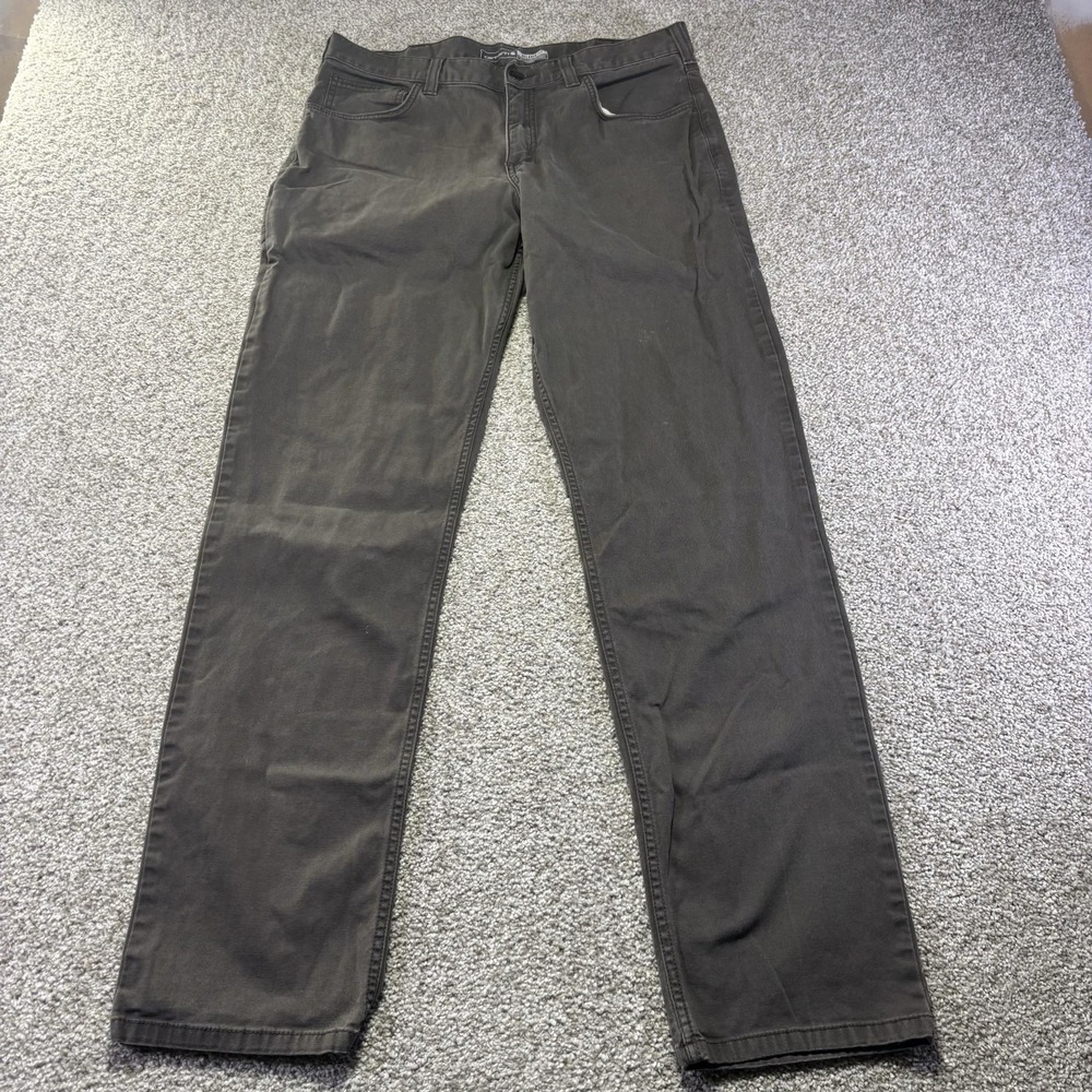 Carhartt Pants Mens 34x32 Gray Rugged Flex Relaxed Fit Canvas Workwear Pockets - Picture 2 of 8